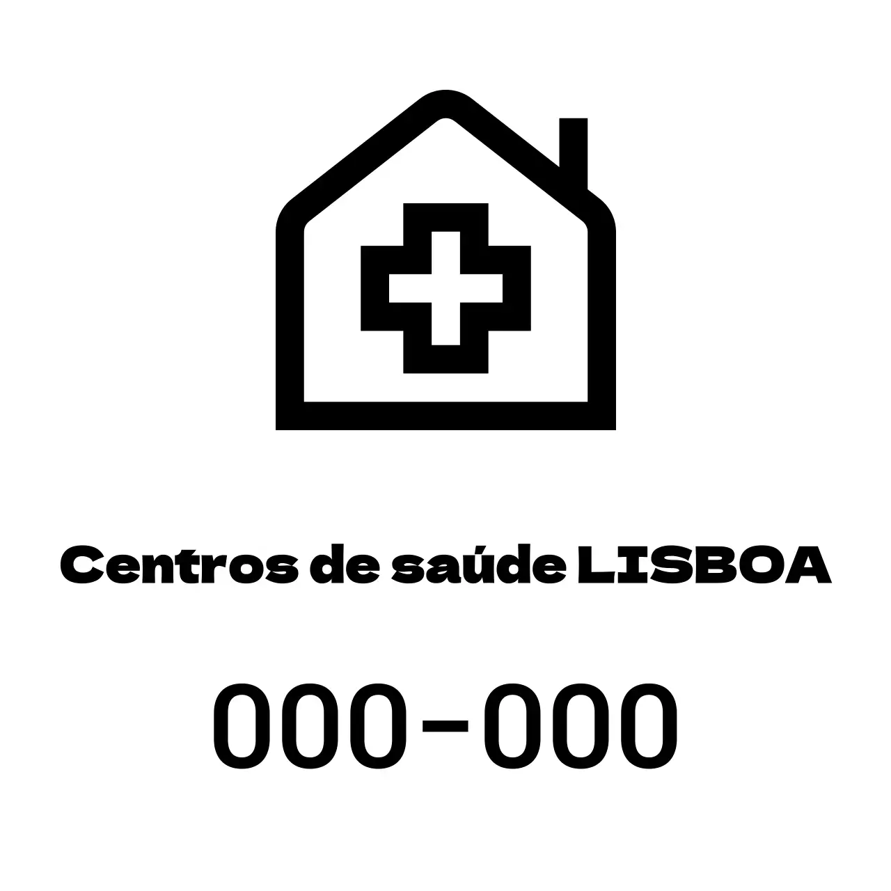 Logótipo do centro de saúde com a forma de uma pá