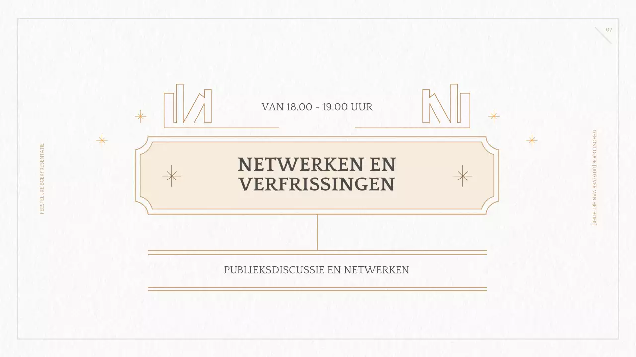 Boekpresentatie van nieuw geometrisch boek in geel en ivoor