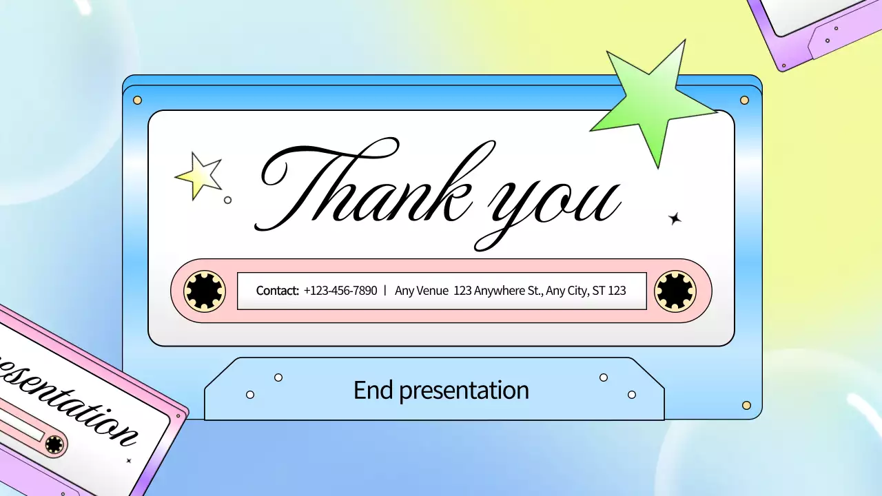 블루 레트로 가이드 프리젠테이션