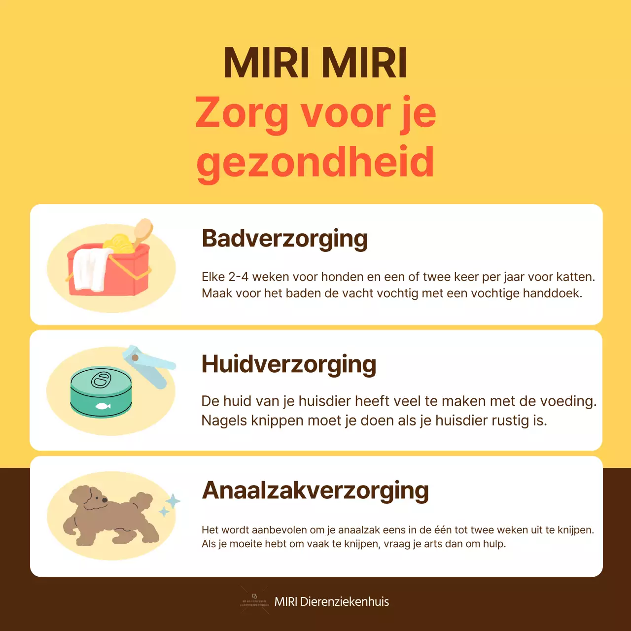 De gele en oranje gids voor de gezondheid van huisdieren