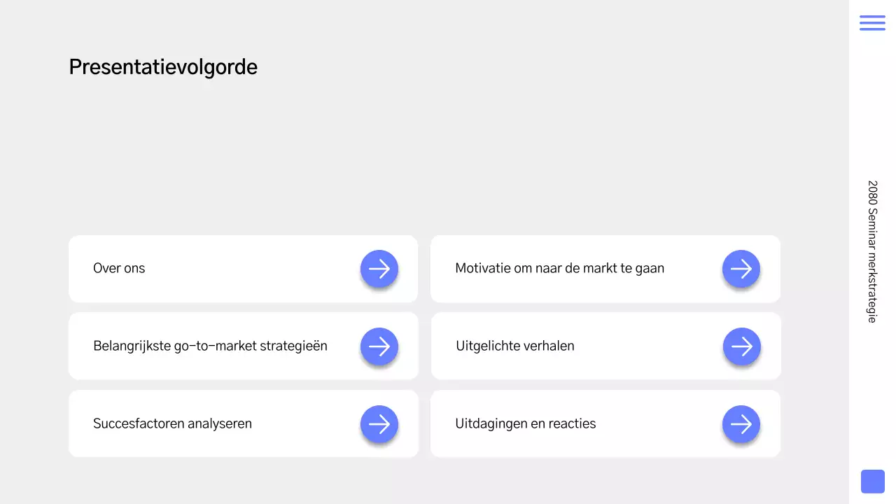 Een eenvoudige merkstrategie in blauw en grijs