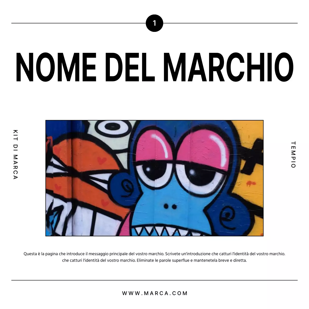 Promuovere un marchio moderno in nero e blu