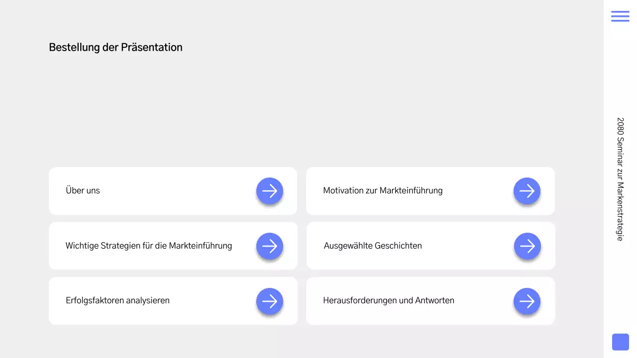 Eine einfache Markenstrategie-Fibel in Blau und Grau
