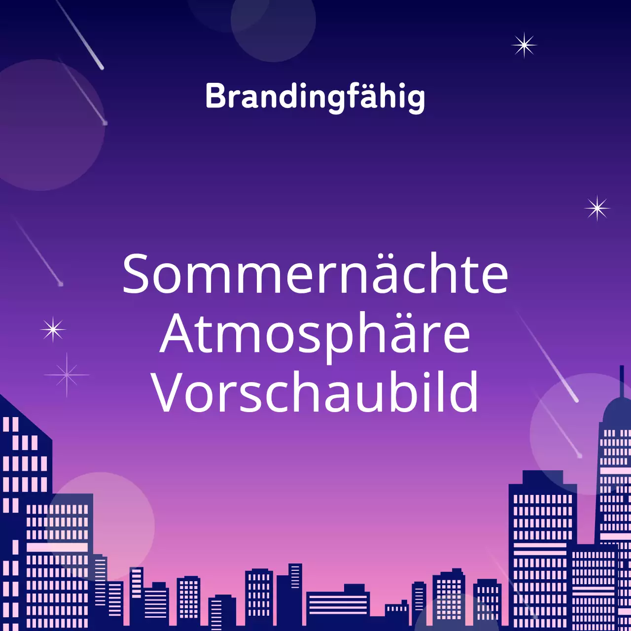 Thumbnail-Ankündigung für eine trendige Sommernacht in Lila und Pink