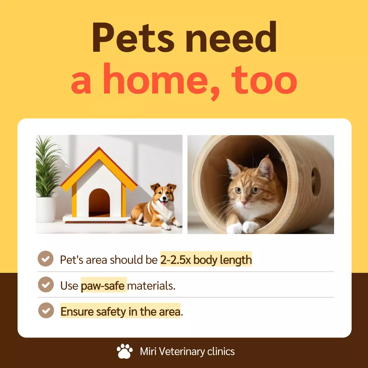 Yellow Minimal Pet Guide Instagram Carousel