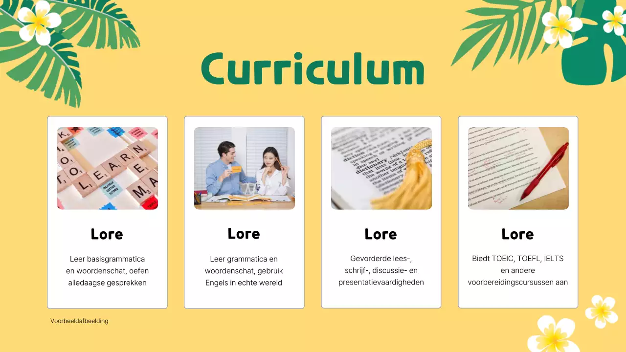 De gele en groene schoolvakantiespecials promoten