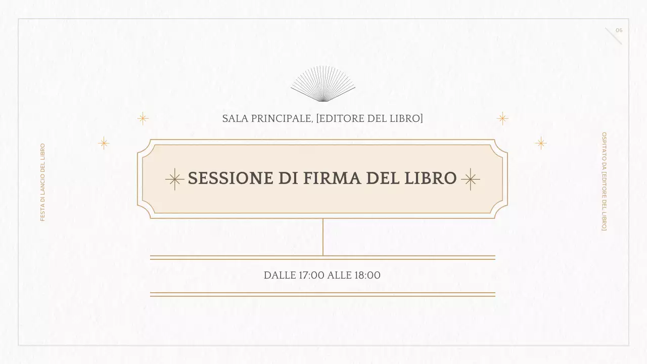 Presentazione del nuovo libro geometrico giallo e avorio