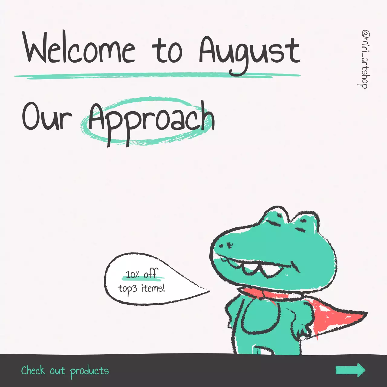 Green Cartoon Discount Promotion Social Media Post