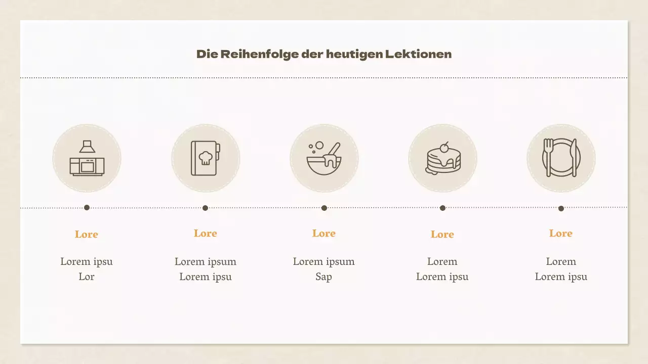 Modernes Backen in Beige Ein-Tages-Kurs-Rezept