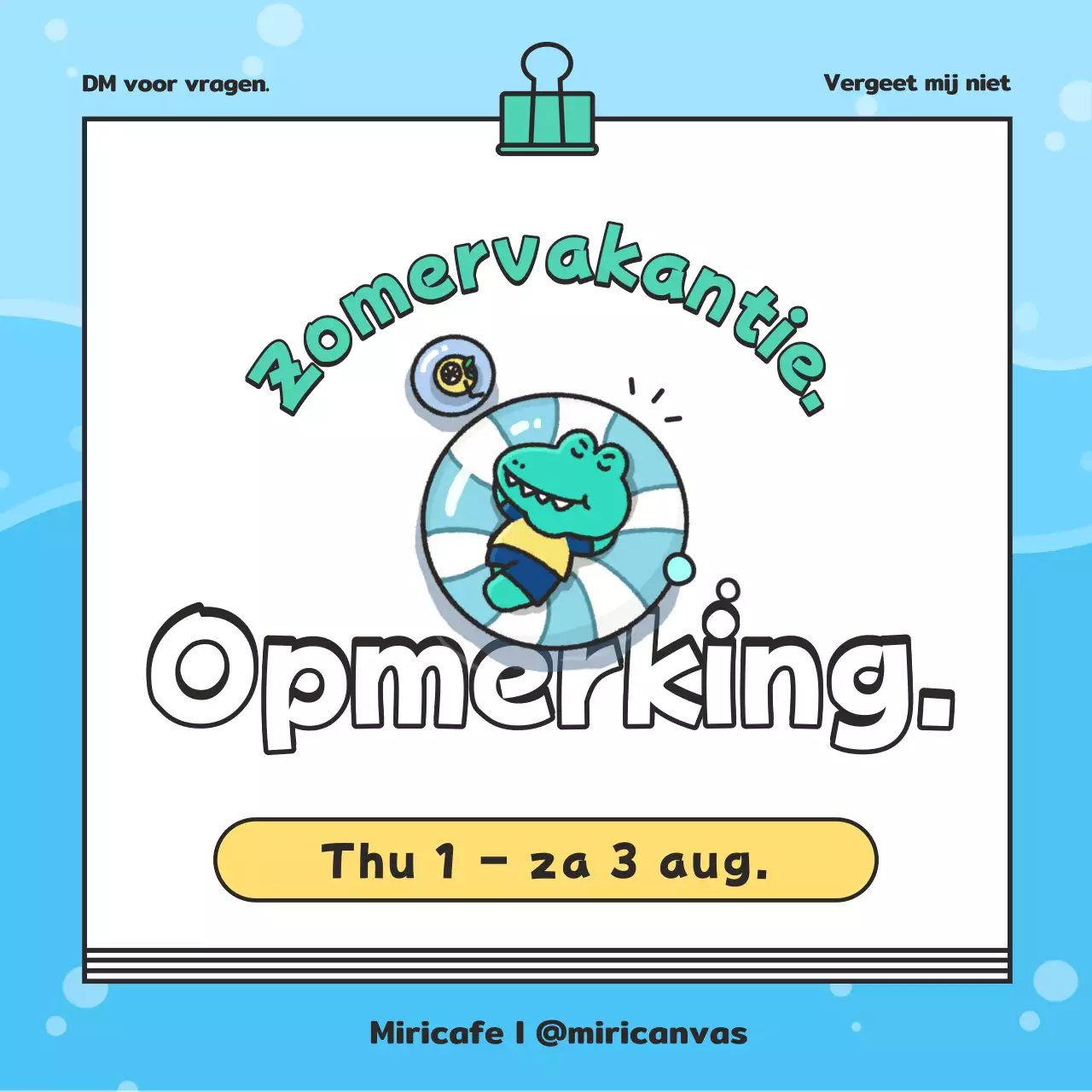 Leuke groene en blauwe zomervakantie