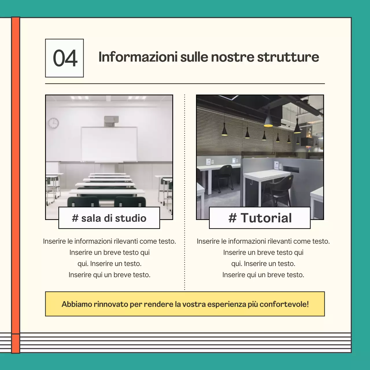 Promuovere una lezione scolastica arancione kitsch