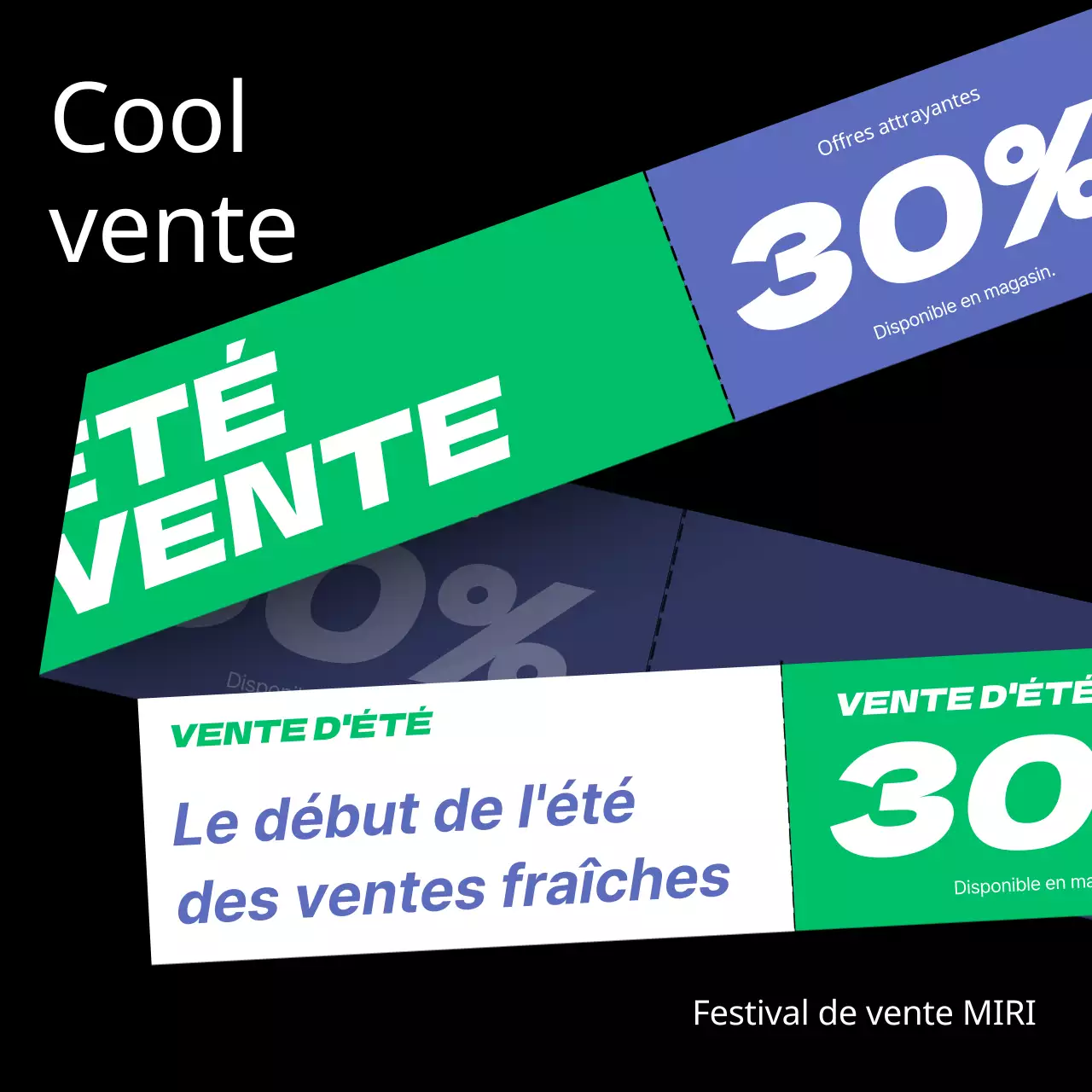 Une collection de soldes d'été aux accents violets et verts