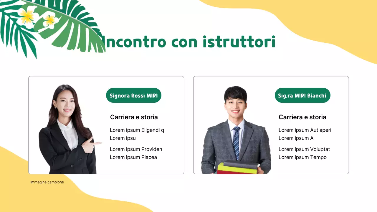 Promuovete le offerte speciali per le vacanze scolastiche in giallo e verde.