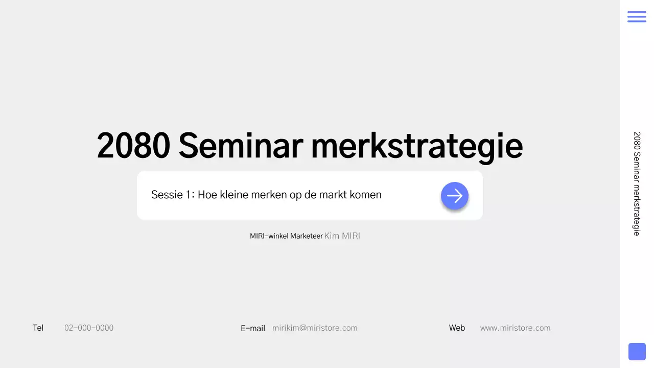 Een eenvoudige merkstrategie in blauw en grijs