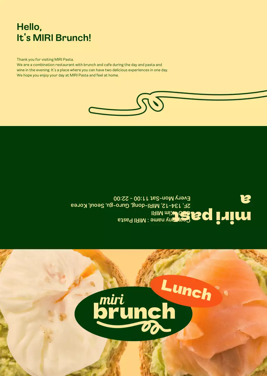 Tentang menu brunch yang apik dengan warna hijau dan gading