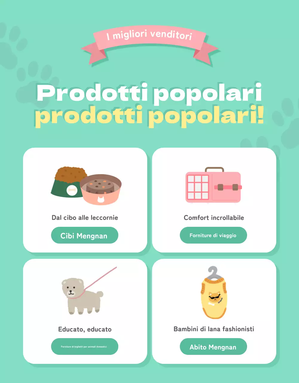 Una collezione di simpatici articoli per animali domestici in rosa