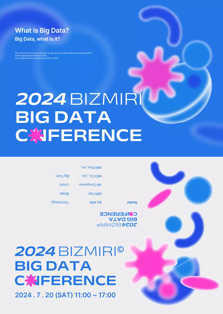 Panduan untuk konferensi perusahaan yang trendi dengan warna biru dan abu-abu