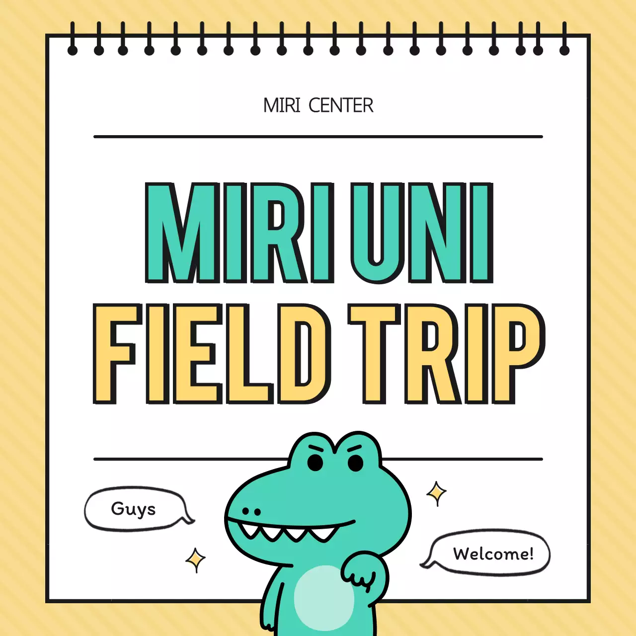 Promote a kitschy white and mint tour welcome