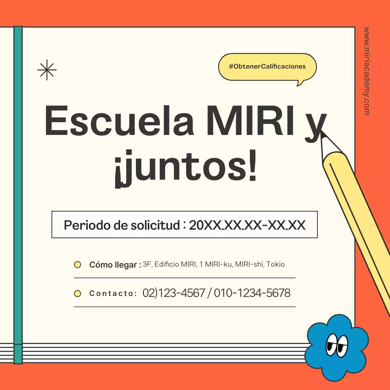 Promover una conferencia escolar naranja kitsch