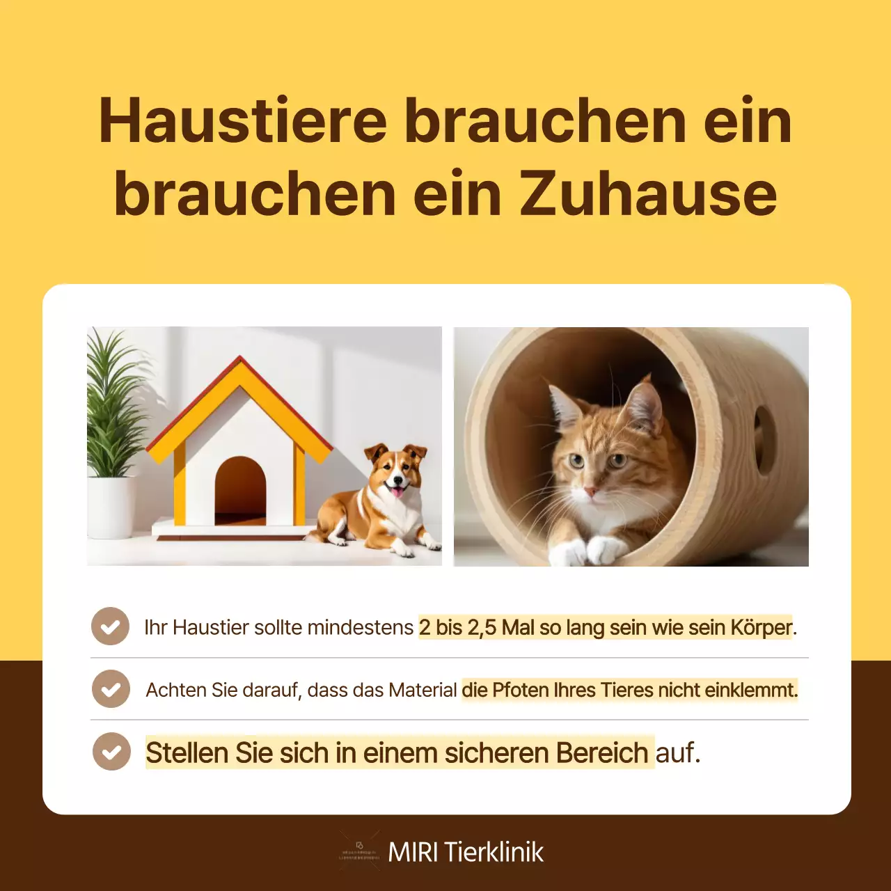 Der gelbe und orangefarbene Leitfaden für die Gesundheitspflege von Haustieren