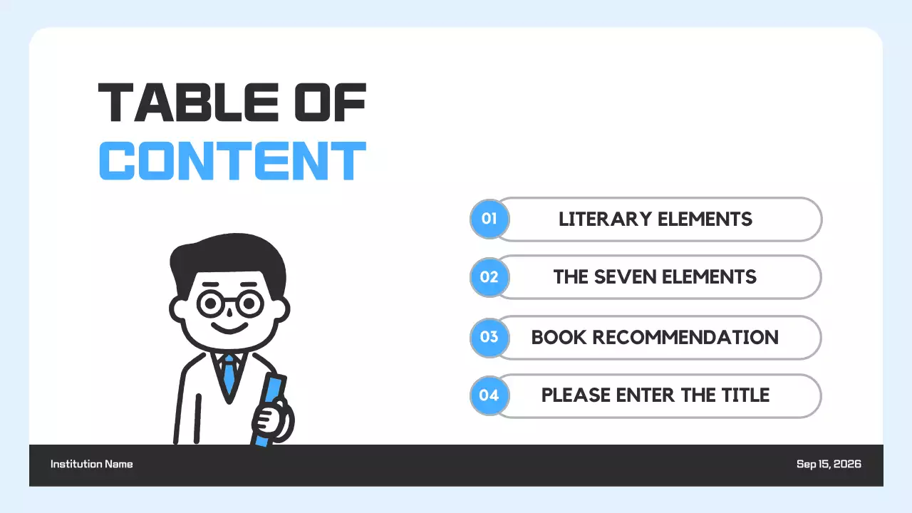 블루 모던 스토리텔링 코스 프레젠테이션