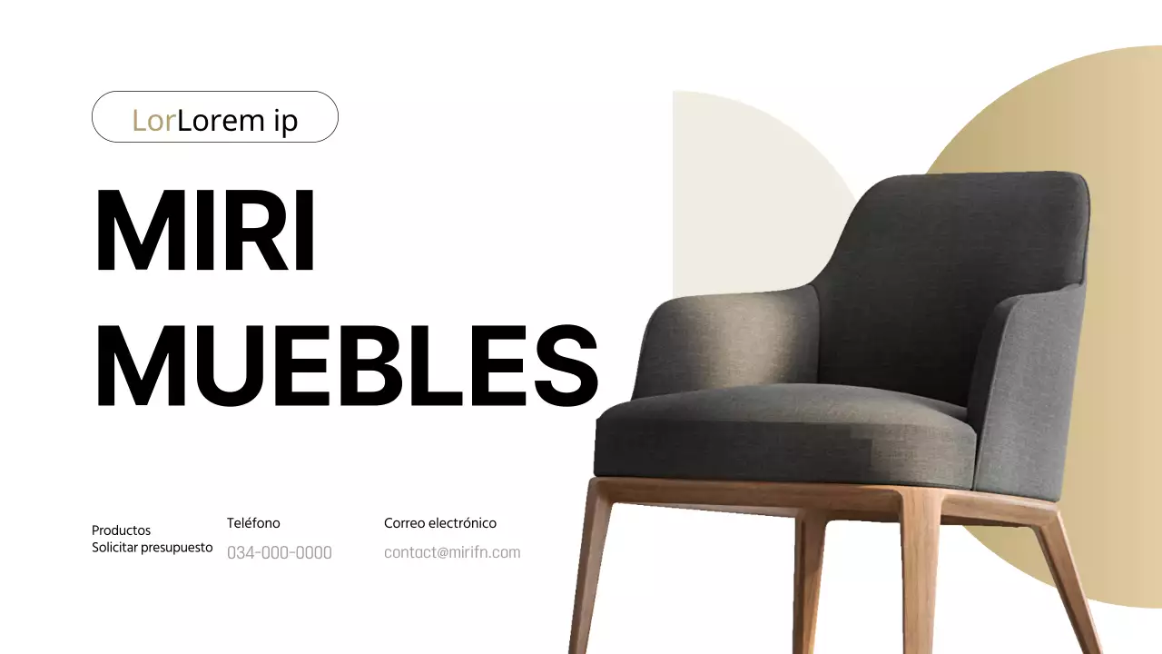 Guía de presupuesto para contratistas de muebles modernos en negro y beige