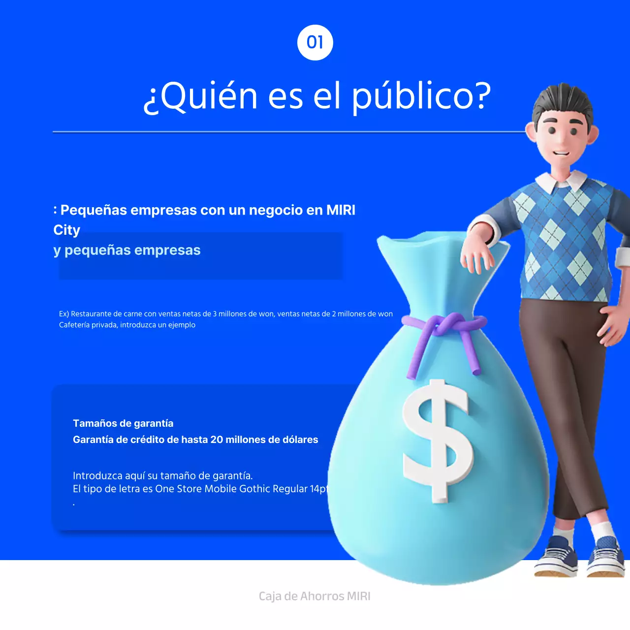 Préstamos a bajo interés con toques de azul y blanco