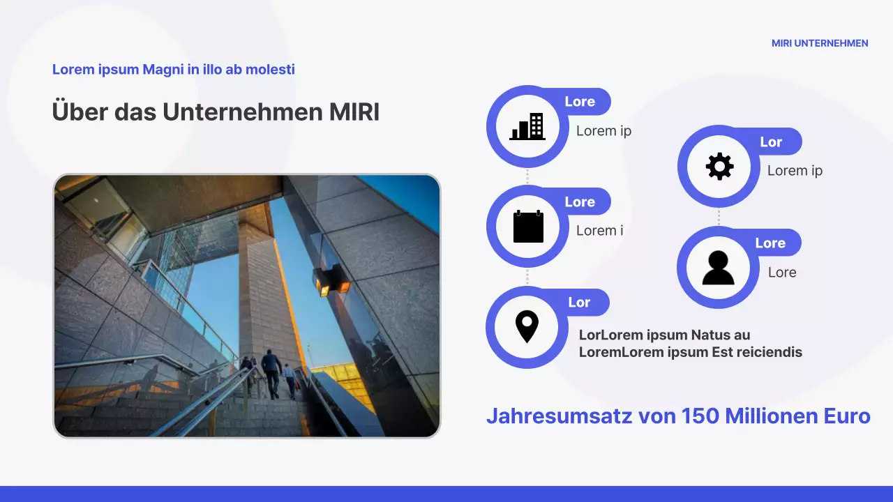 Einfaches Onboarding-Training in Blau