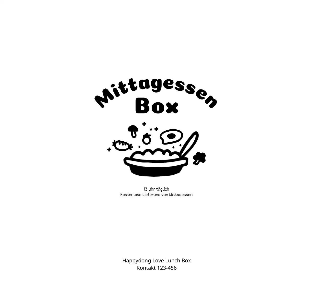 Freiwillige, die Lunchpakete mit Lebensmittelillustrationen teilen