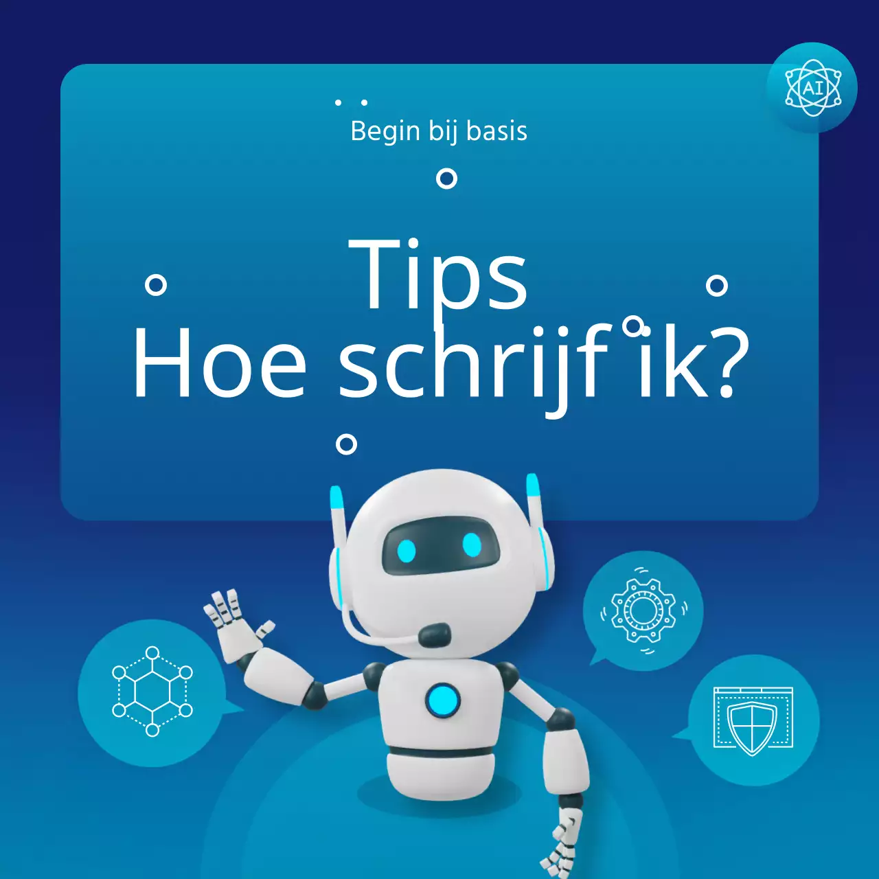 Bevorder blauw en neon, AI-prompts met cybergevoel