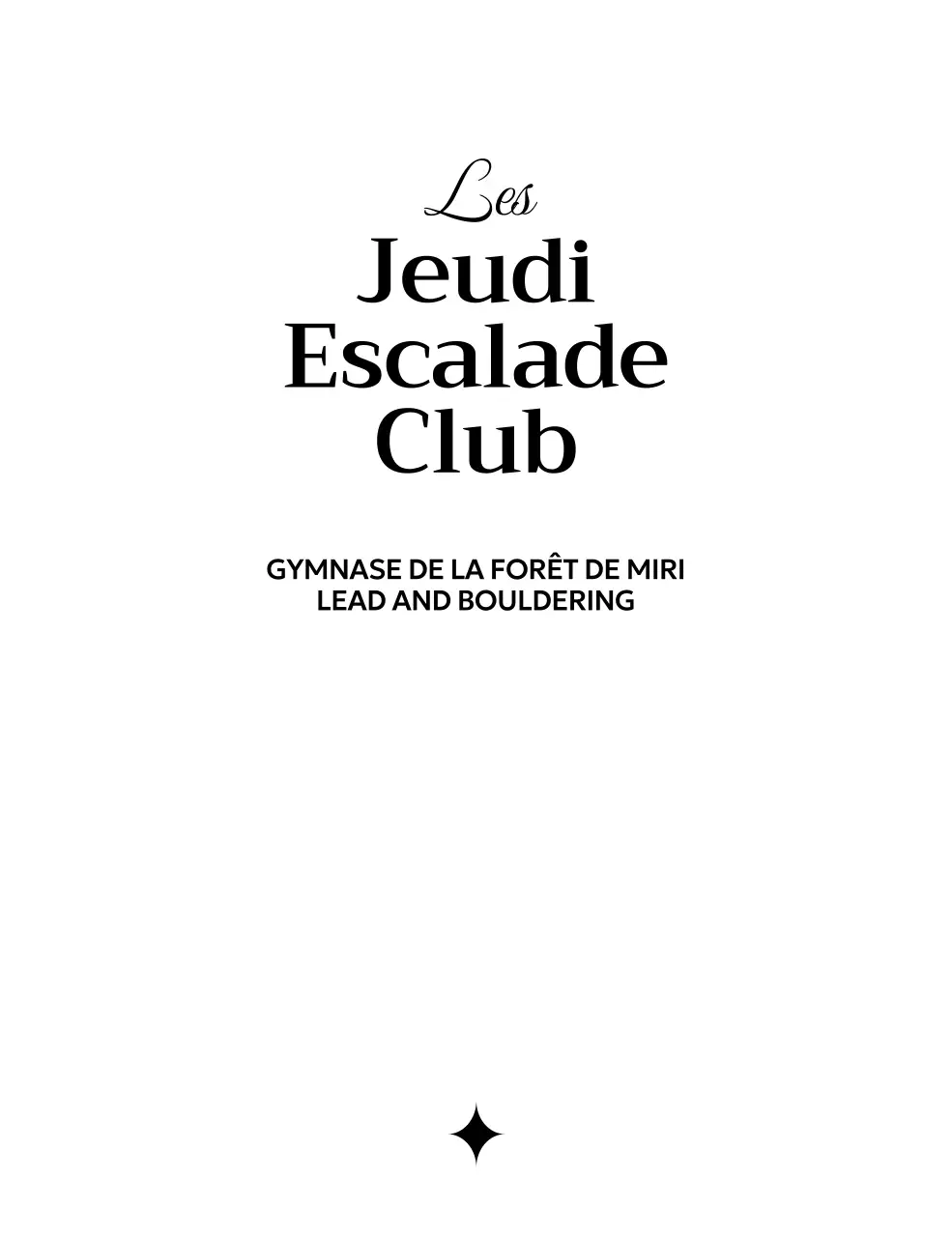 Promouvoir un club d'escalade minimaliste avec une typographie élégante