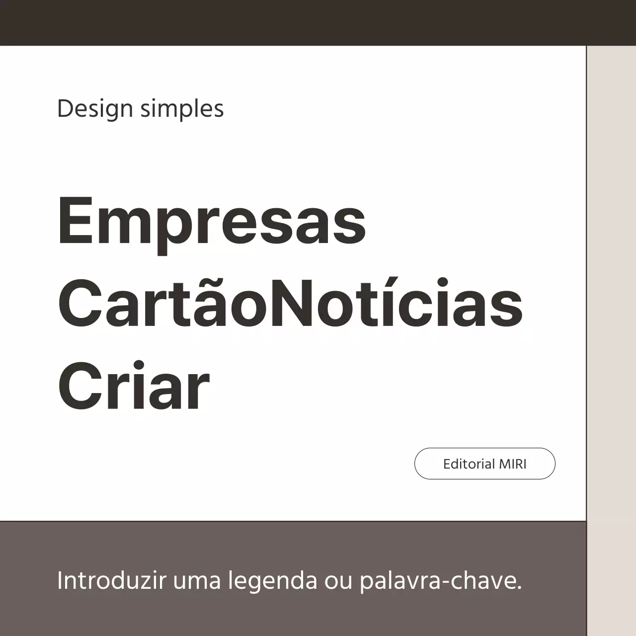Um boletim informativo empresarial simples em castanho e branco