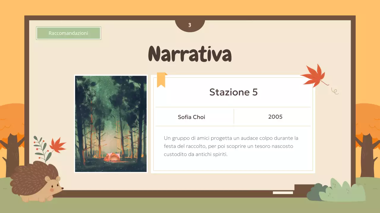 Una selezione di libri autunnali consigliati in arancione e verde