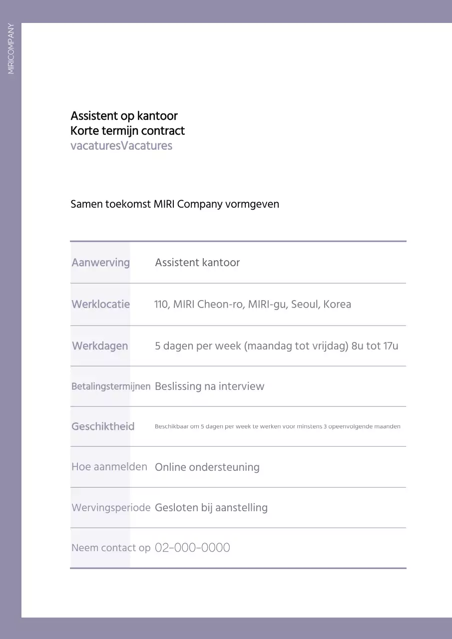 Eenvoudige sjablonensuite voor bedrijfsdocumenten in mauve en wit