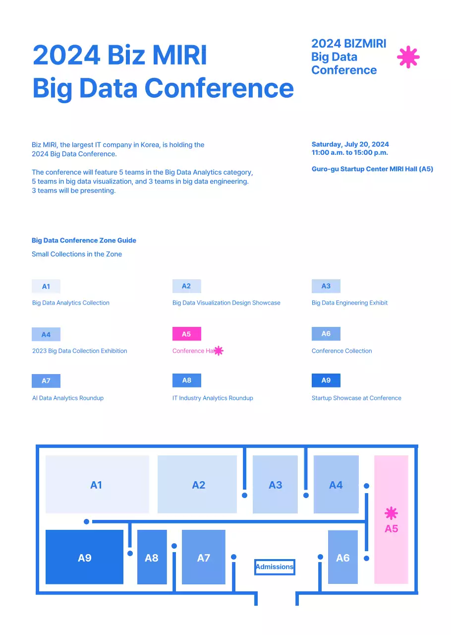Um guia para conferências empresariais modernas em azul e cinzento