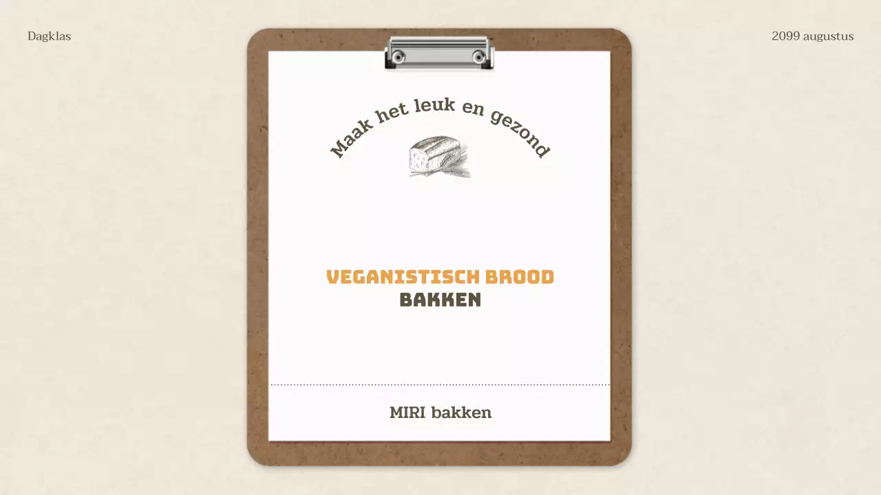 Recept voor een eendaagse cursus Modern bakken in Beige