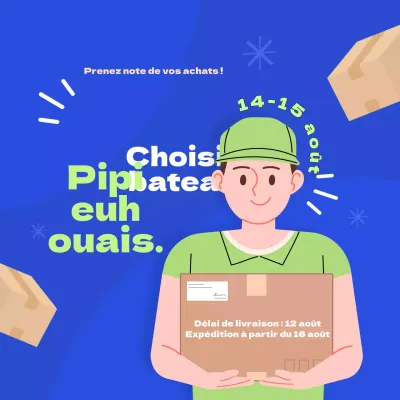 Bleu et chartreuse soignés Pas d'information sur le jour de livraison