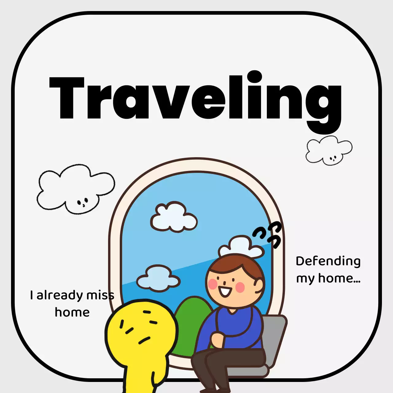 A collection of yellow, minimalist messenger profile photos