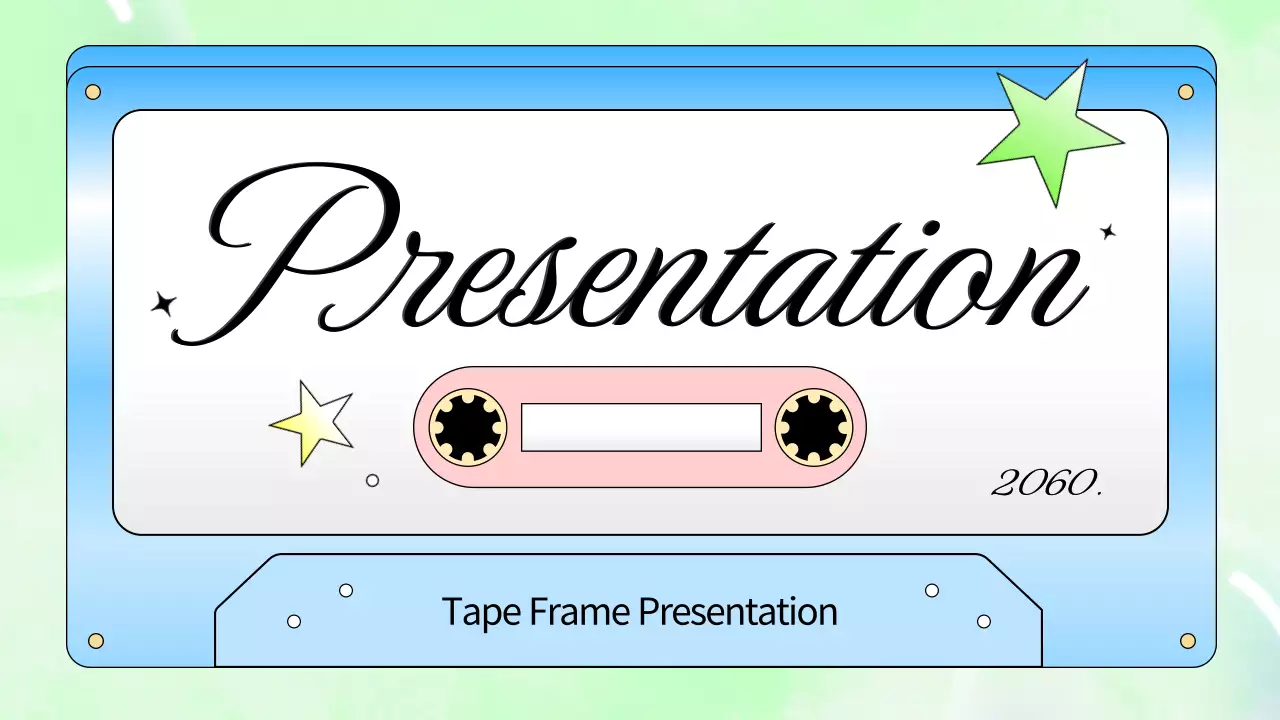 블루 레트로 가이드 프리젠테이션