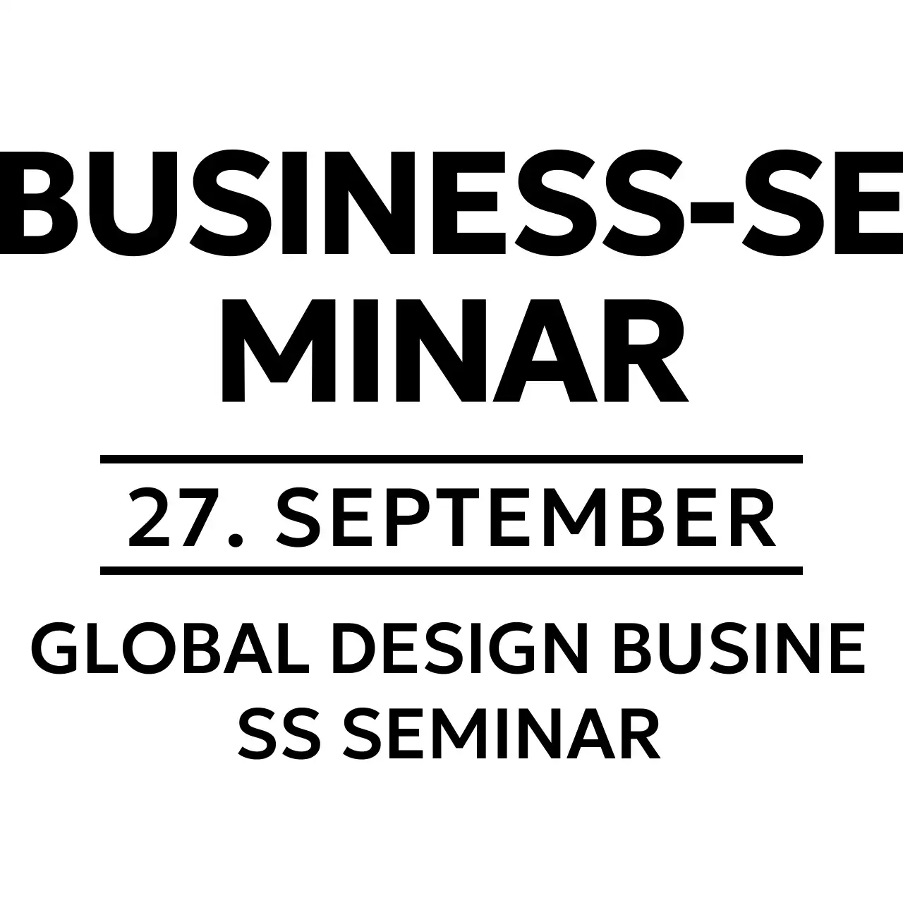 Werbung für Firmenseminare mit einem sauberen Look