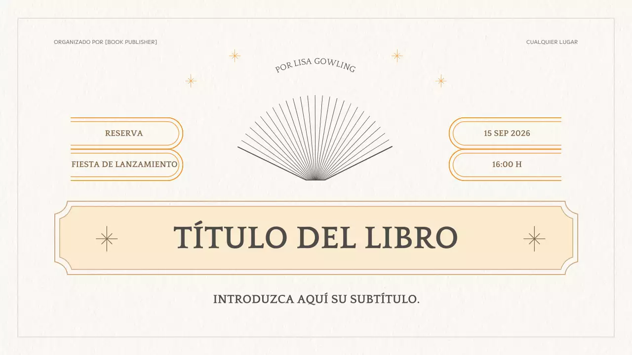 Presentación del nuevo libro geométrico amarillo y marfil