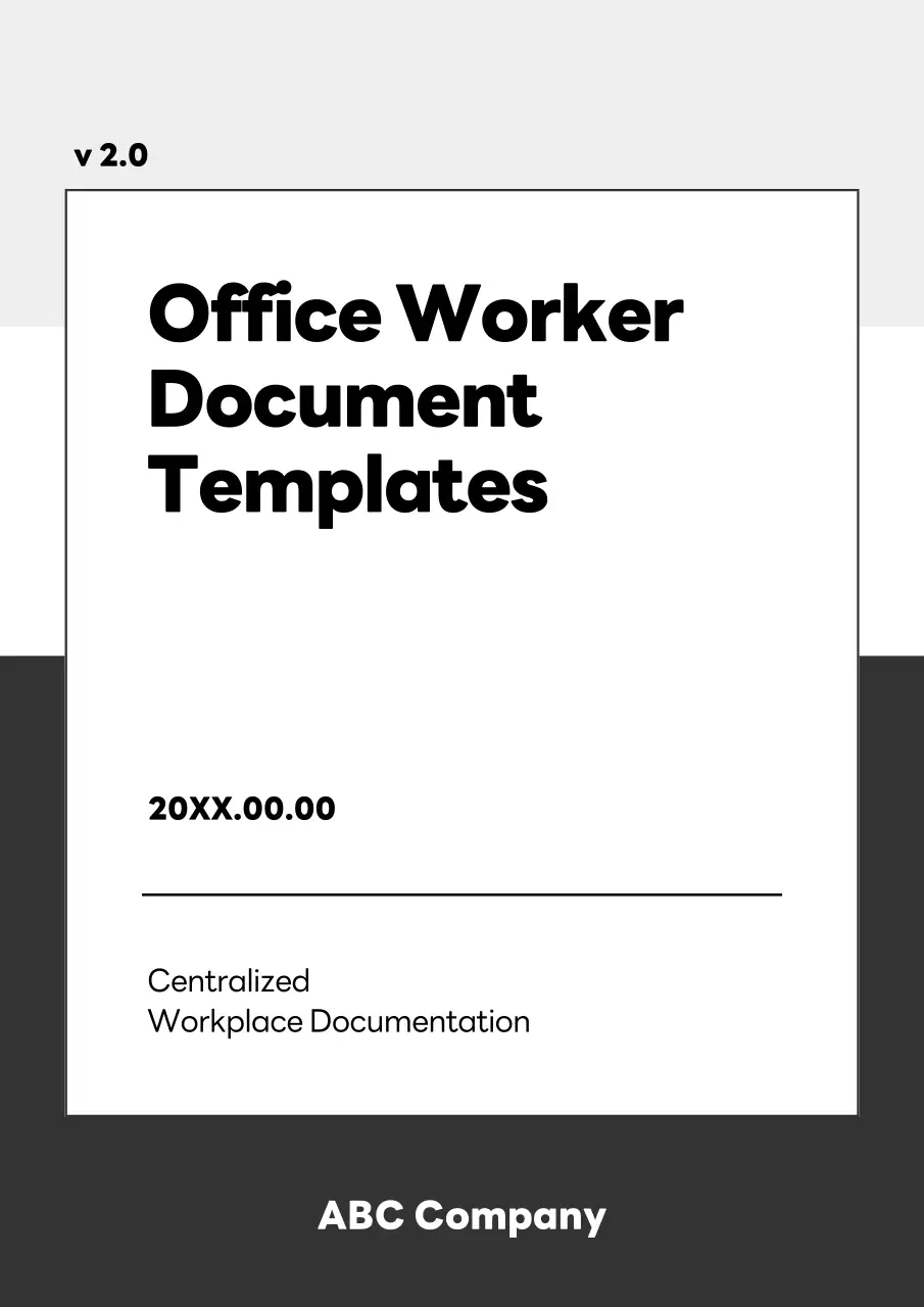 Black Modern Office Document