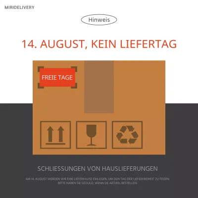 Eine einfache rot-braune Kurierausschreibung