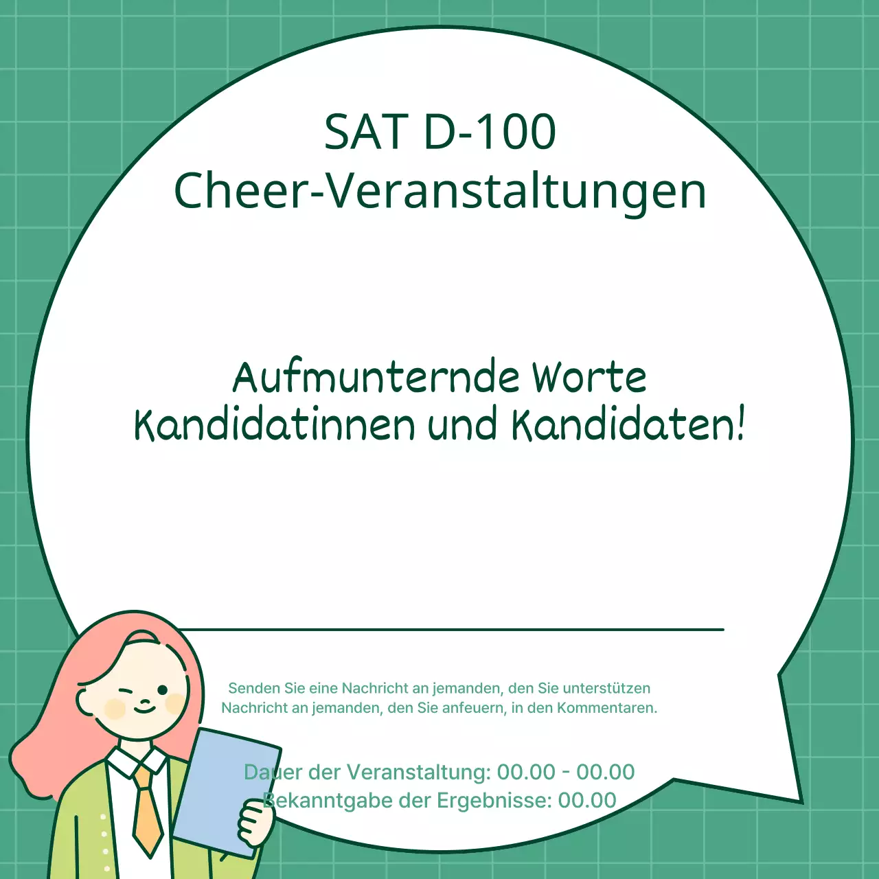Ein grünes und süßes SATs-Jubel-Event veranstalten