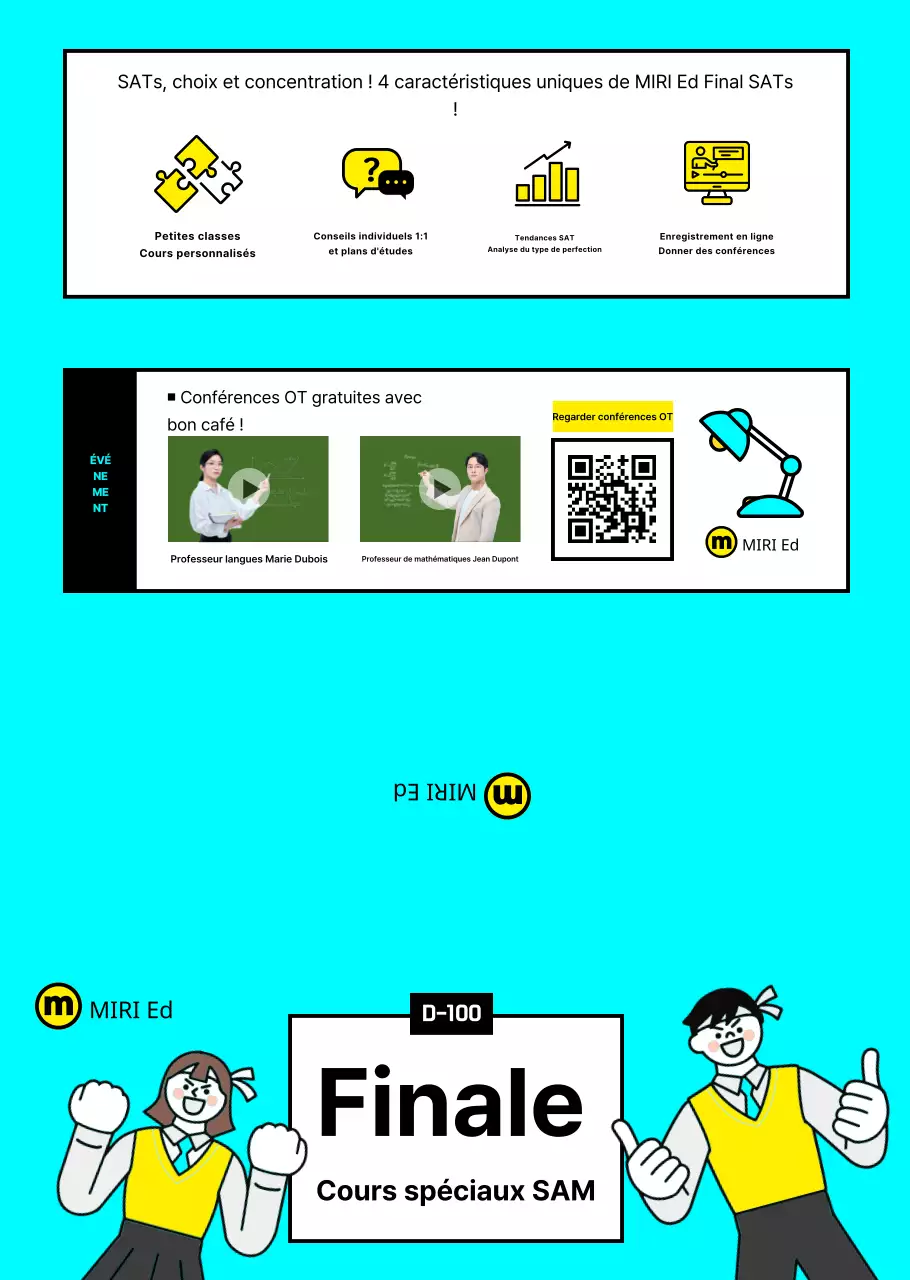 Dépliant scolaire SATs soigné