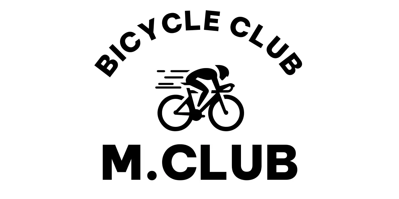 走る自転車のイラストが描かれたシンプルな 동호회