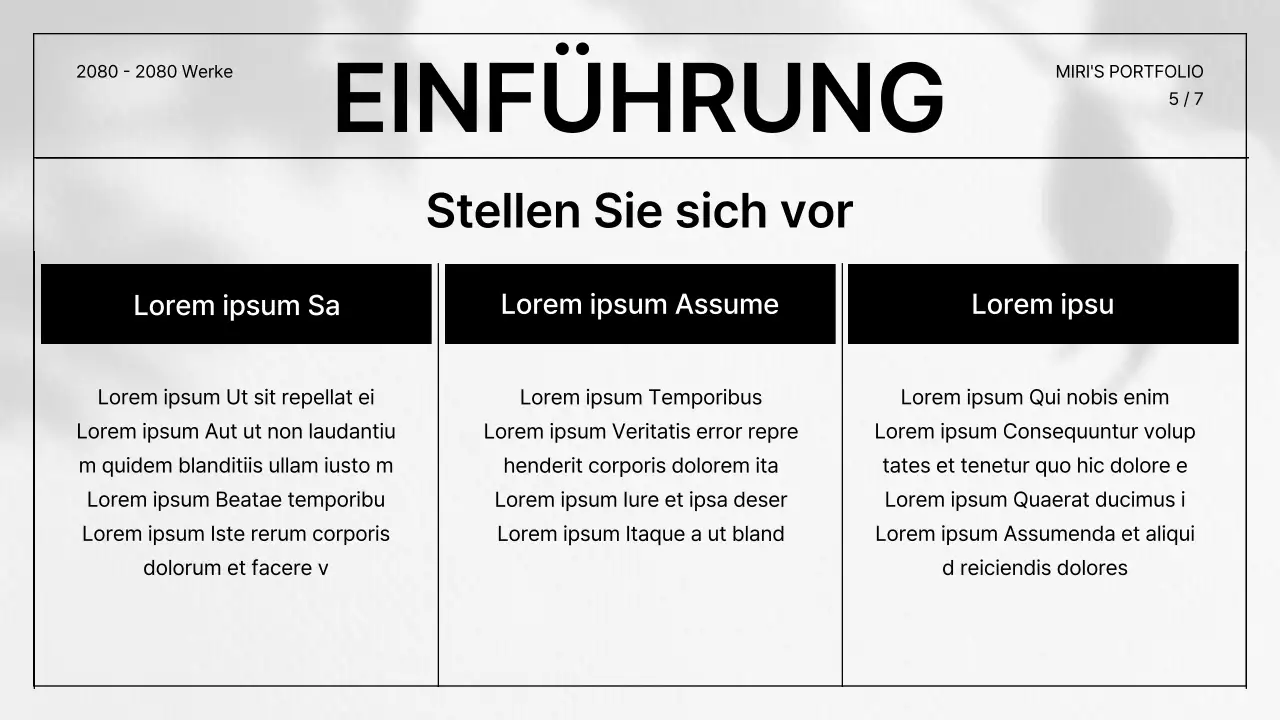 Eine einfache Lebenslaufmappe in Grau und Schwarz