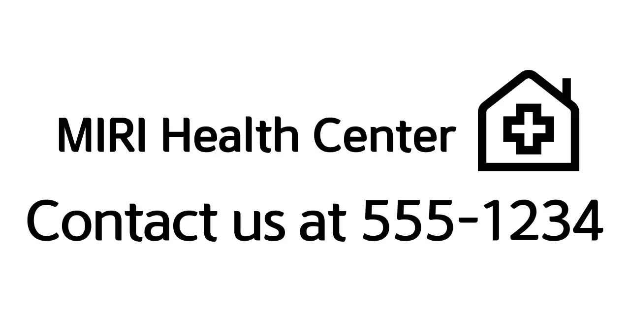 Health center logo in the form of a shovelhead