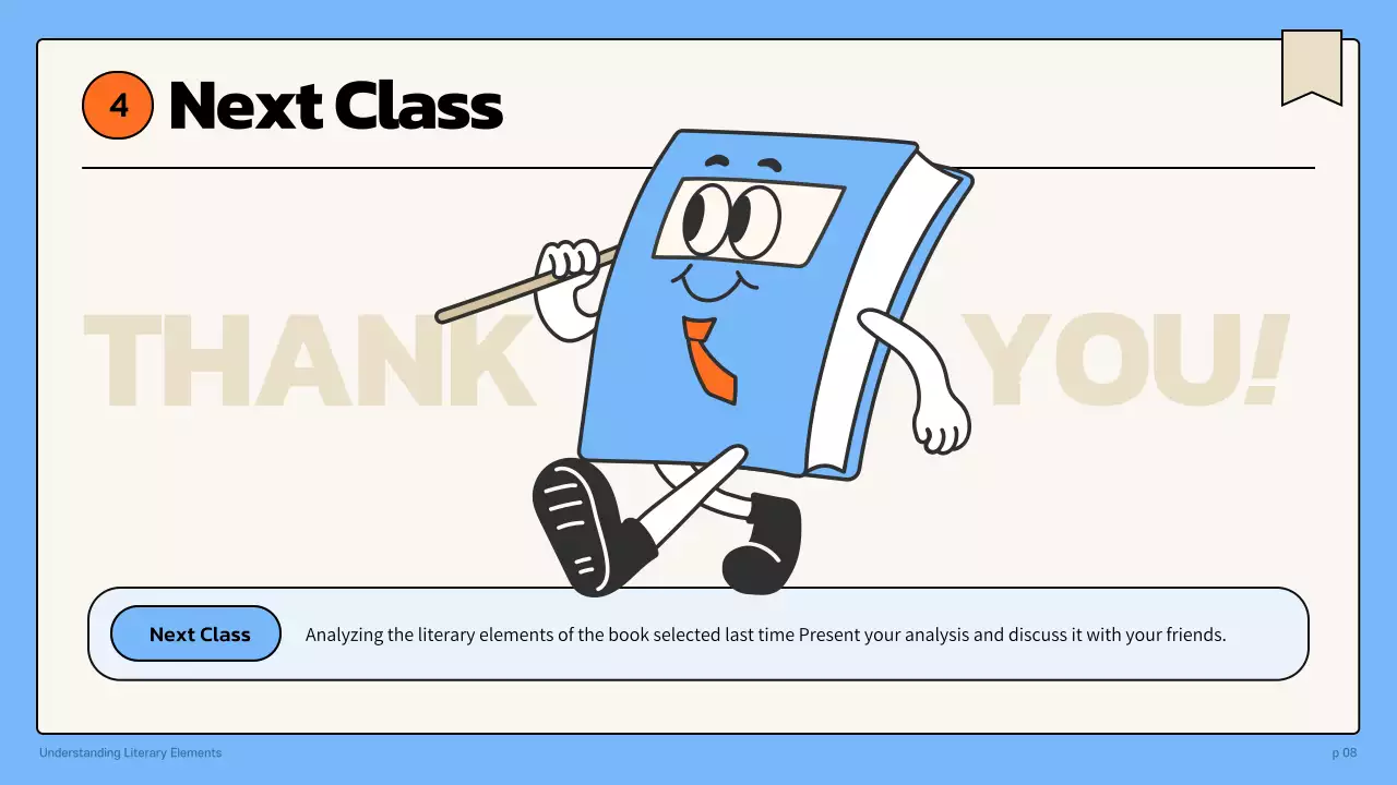 Blue Simple Literary Guide Presentation