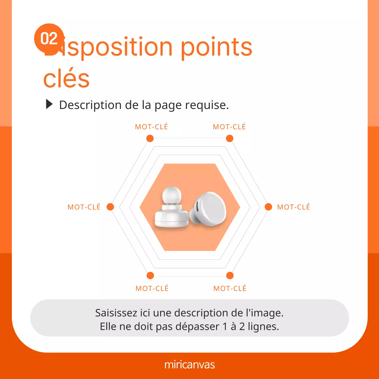 Promouvoir une marque simple en blanc et orange